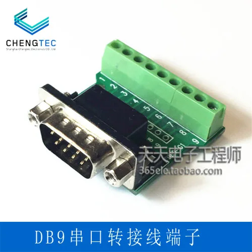 DB9 DR9 Adapter Board Male Female Header Pin Hole 232 Serial Port Transfer Terminal 2.54 Rivet