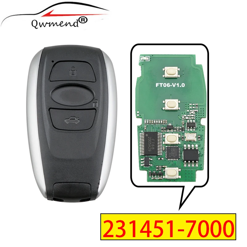 

For Subaru Car Key FSK 231451-7000 Denso Car Remote Key for Subaru Forester Legacy Impreza XV BRZ 2014-2017 433.92MHz H/8A Chip