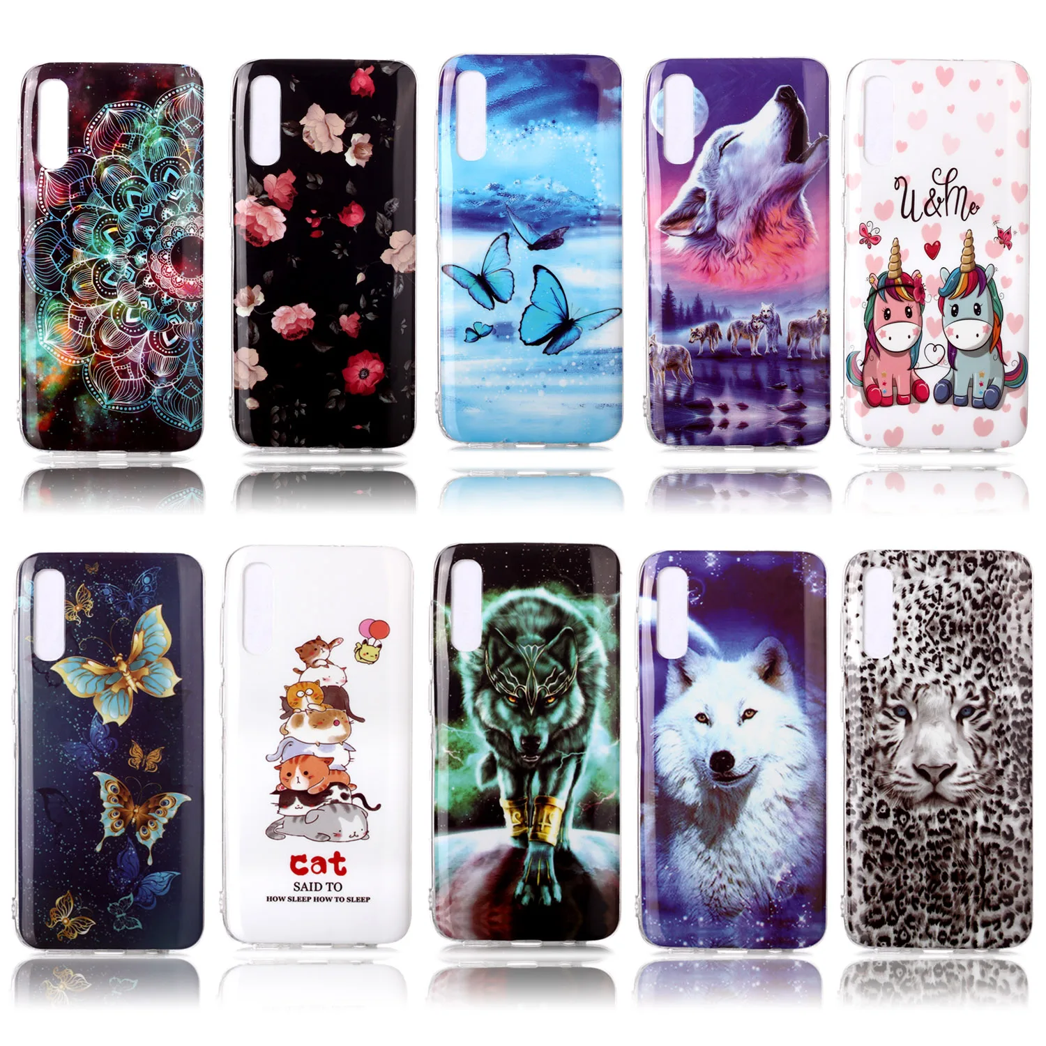 Silicone Cases For funda Samsung A20S Luminous Luminous TPU Protector Caso sFor Samsung Galaxy capa A20 S10E A21 A20E S10 Plus