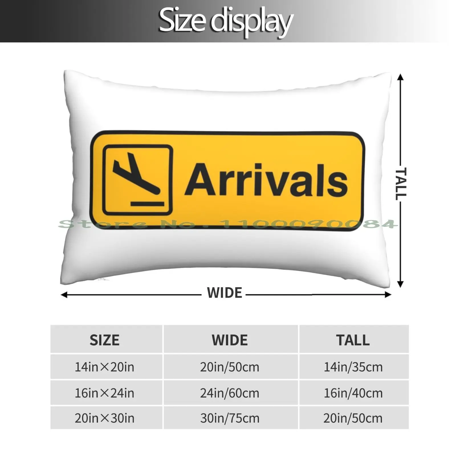 Arrivals Airport Sign Pillow Case 20x30 50*75 Sofa Bedroom Bitcoin Cash Moon Outer Space Long Rectangle Pillowcover Home