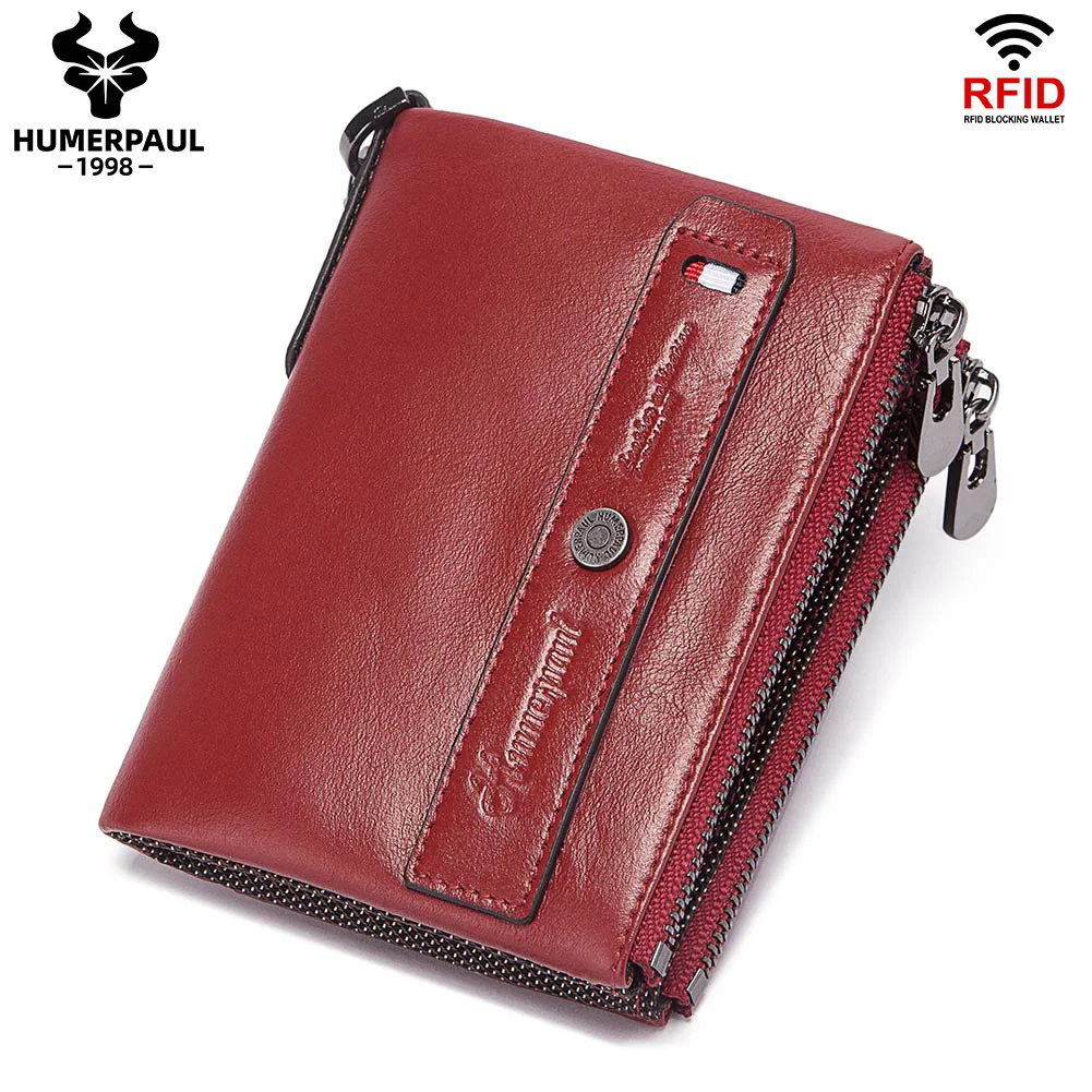 

Cowhide Leather Women Wallets Hasp Small Coin Pocket Female RFID Cards Holders Luxury Brand Clutch Top Quality Designer Purse