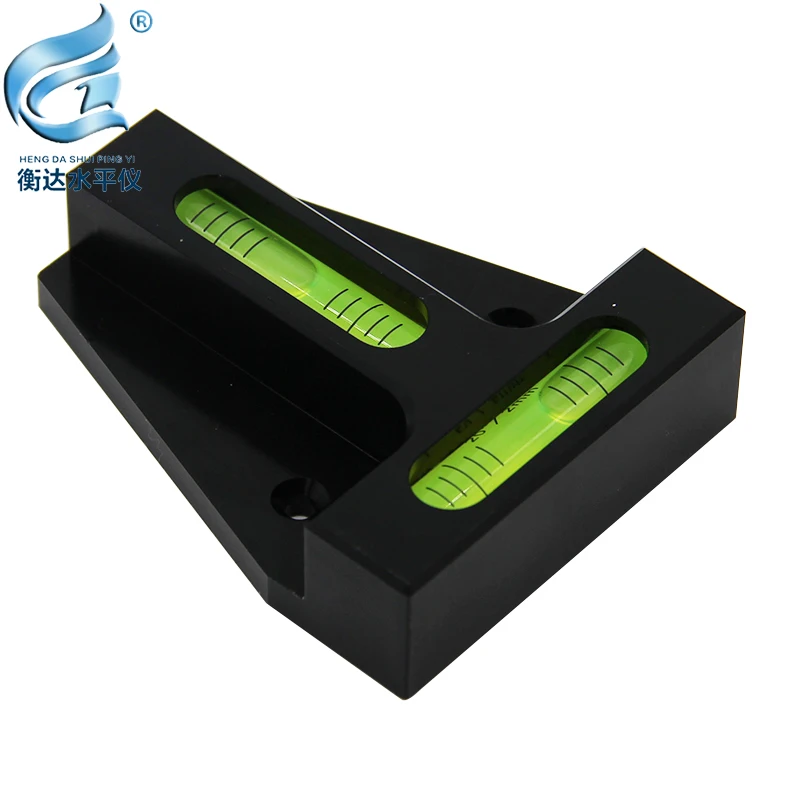 All Metal T-Shaped Bidirectional Horizontal Bubble Portable Level 7018
