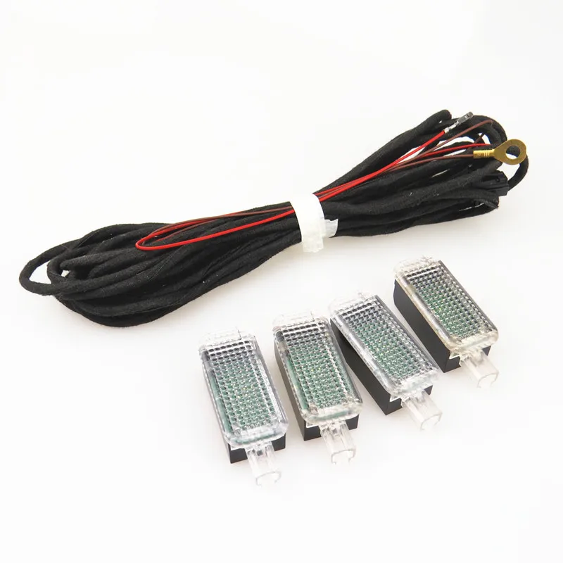 

AZQFZ LED Interior Footwell Light Lamp + Cable Harness For VW Jetta Golf Passat A4 A6 A3 A5 A2 Q3 Q5 Q7 Seat Lbiza 3AD 947 409
