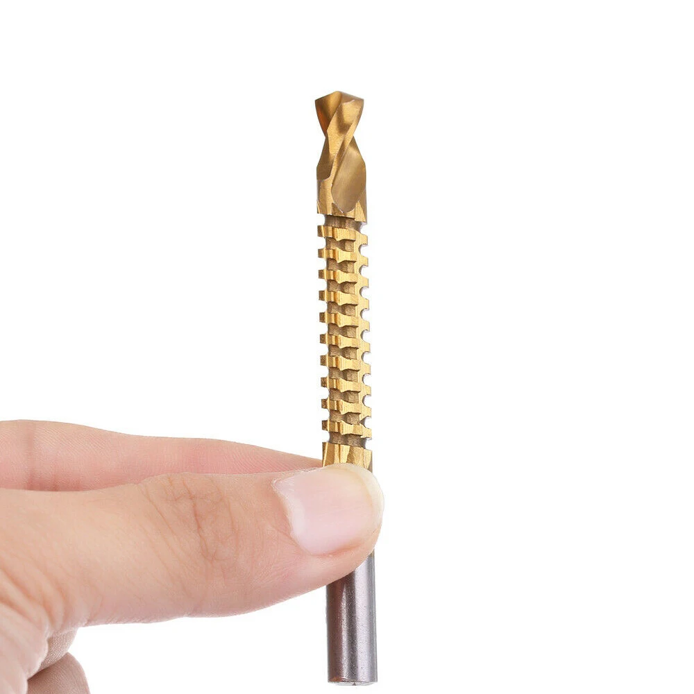 6 pz/set 3mm 4mm 5mm 6mm 6.5mm 8mm HSS Ti titanio rivestito passo punta da trapano lavorazione del legno metallo foro taglio sega strumento coclea noiosa