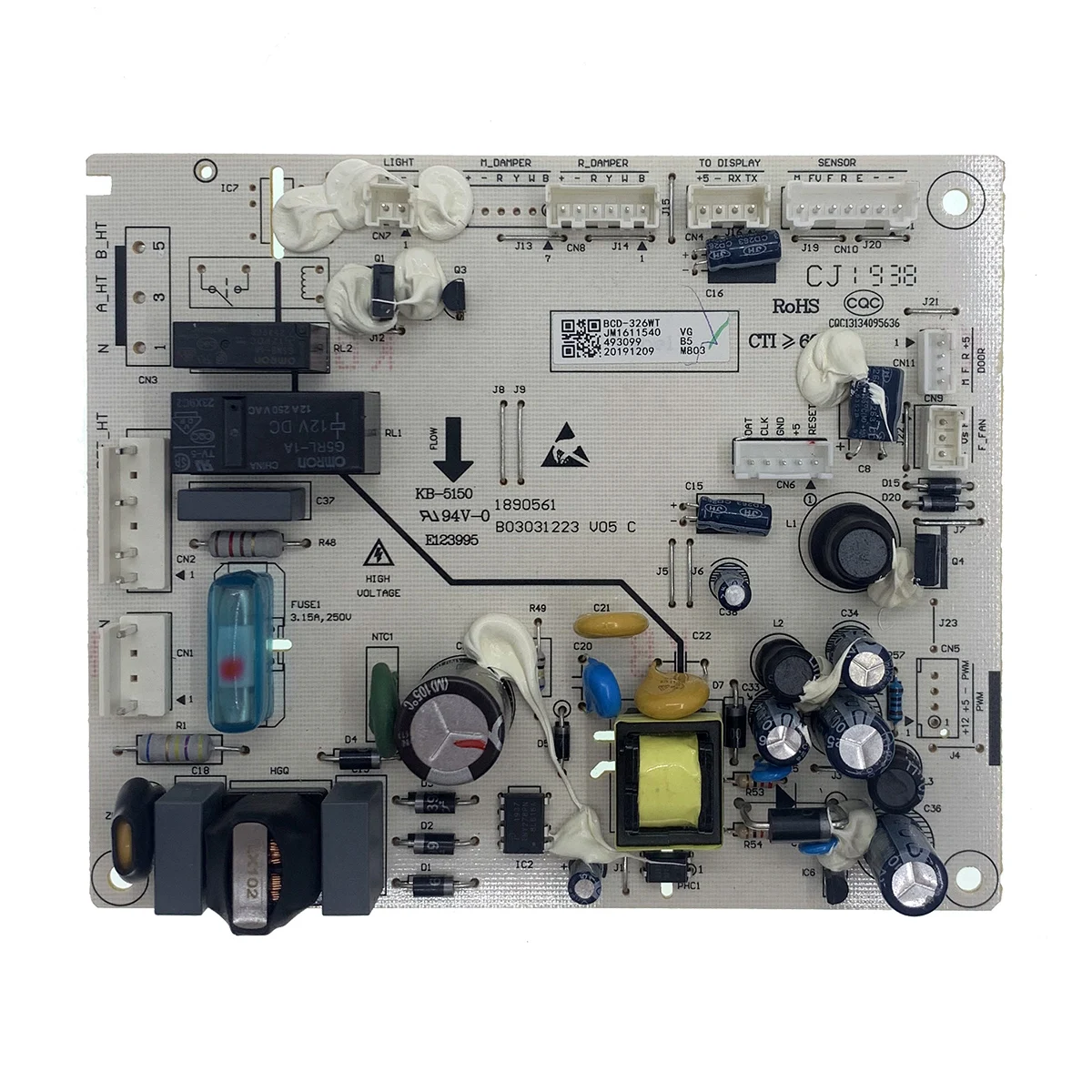 

1890561 / B03031223 Refrigerator Fridge Main PCB Power Control Board for Hisense BCD-326WT, Fagor FFK6735BX