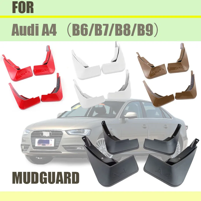 

Mud flaps for Audi A4 b6 b7 b8 b9 Mudguards Car Mud flap Splash Guards audi A4 Fenders auto accessories 4PCS