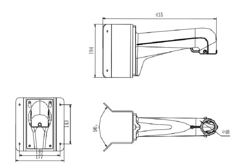 Stahl DS-1602ZJ-corner ersetzen DS-1633ZJ cctv PTZ kamera halterung ecke wand halterung für speed dome PTZ kamera, DS-1602ZJ