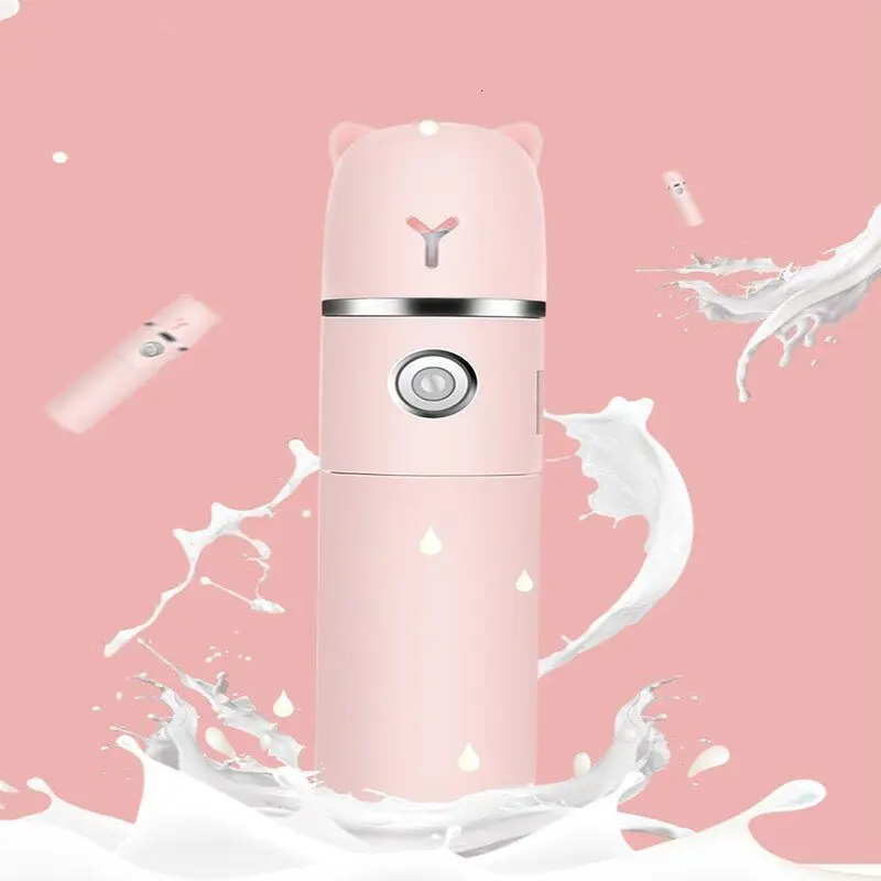 Mini Nano Facial Steamer Professional Nebulizer USB Portable Nano Spray Face Humidifier Nanomister Vaporizador With Mini Fan