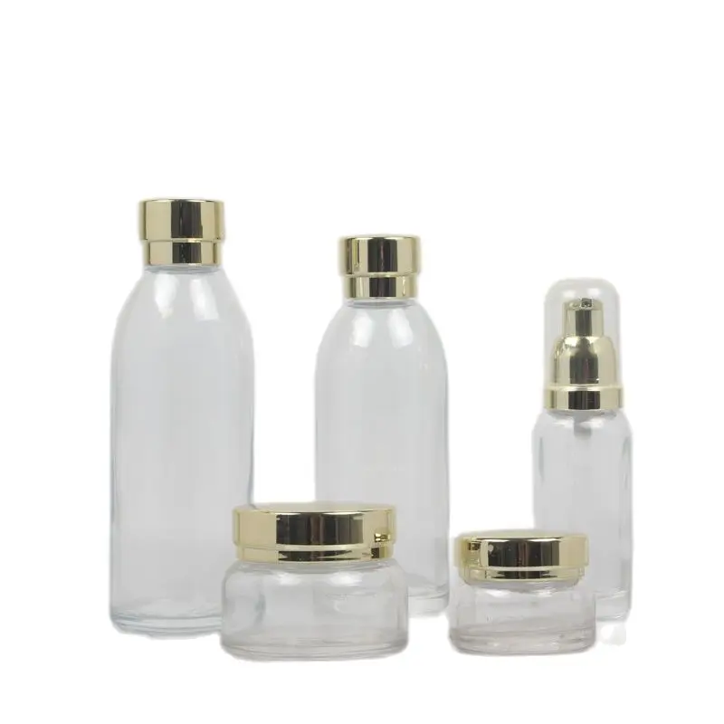 

20G 50G 40ML 120ML 150ML 10pcs/lot Empty Clear Glass Cosmetic Liquid Container, DIY Glass Cream Jar, Mask Refillable Box