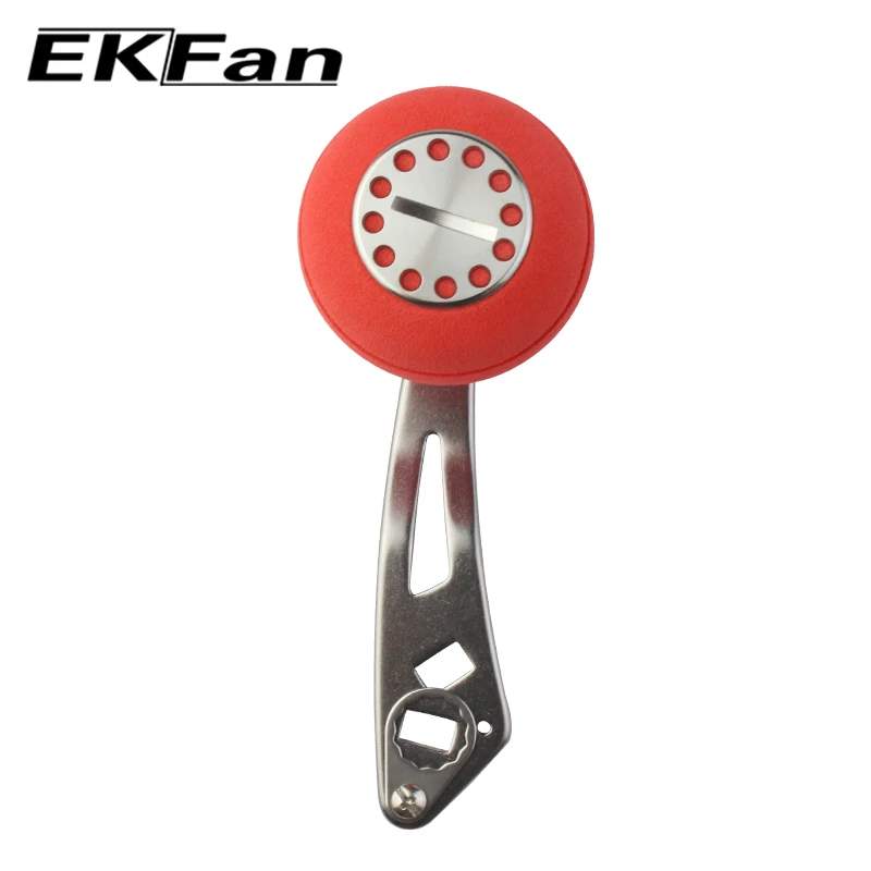 EKFan double hole 8*5MM EVA knob Aluminum alloy94MM fishing reel handle for fishing reel parts left & right hand available parts