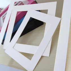 White Photo Mats Rectangle Paper Mounts For 6/7/8/10/16 inch A4 A3 Picture Frames Photo Decor Photo Mat Paper Photo Frame