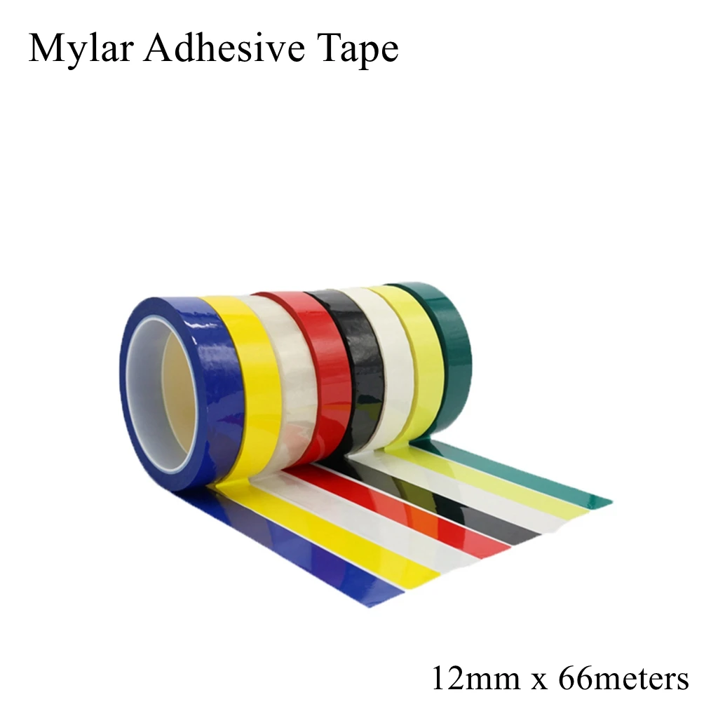 

12mm Mylar Adhesive Tape Mara Heat Resistant Flame Retardant Motor Binding Transformer Insulation Coil Wrap Fixing Multicolor