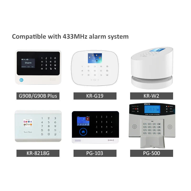 3pcs GS-WDS07 ประตูเปิดปิดเซ็นเซอร์ 433mhz EV1527 2-way Alarm เซ็นเซอร์ประตูนาฬิกาปลุก anti-tamper สําหรับ Intrusion System