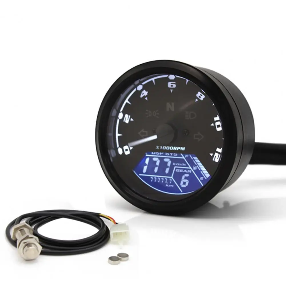 Modified Gauge LED Oil Meter LCD Screen Speedometer Tachometer Odometer for 12V Motorcycles спидометр для мотоцикла тахометр