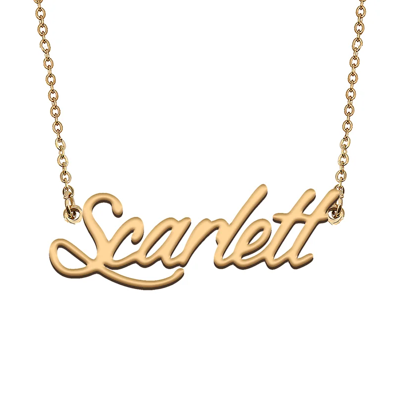 

Scarlett Custom Name Necklace Customized Pendant Choker Personalized Jewelry Gift for Women Girls Friend Christmas Present