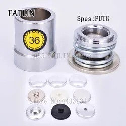 100Sets 36L Aluminum Covered Cloth Fabric Buttons DIY Handmade Metal mold Bread Shape Round FATLIN