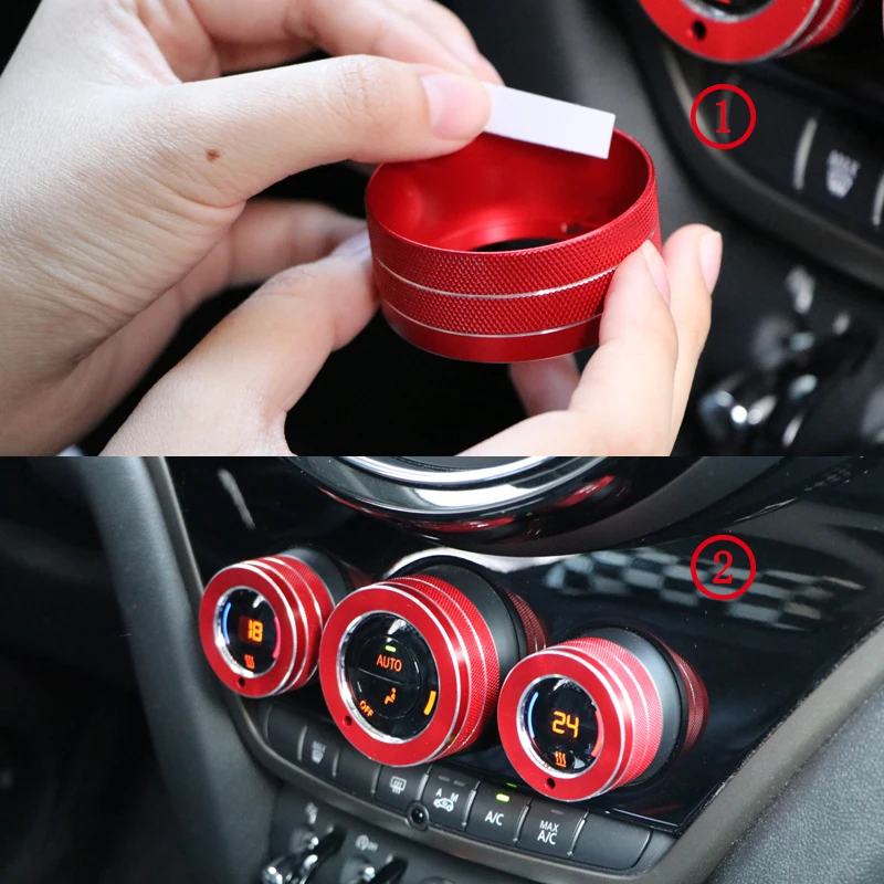 Car Air-Conditioning Panel Control Knob Decorative Cover For MINI ONE Cooper F54 F55 F56 F57 F60 Countryman Interior Accessories