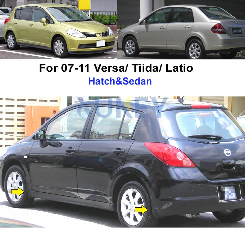 For Nissan Tiida Versa C11 2007-2011 Hatch 2012 Hatchback Latio Splash Guards Mud Flap Mudguards Fender 2008 2009 Car Mud Flaps