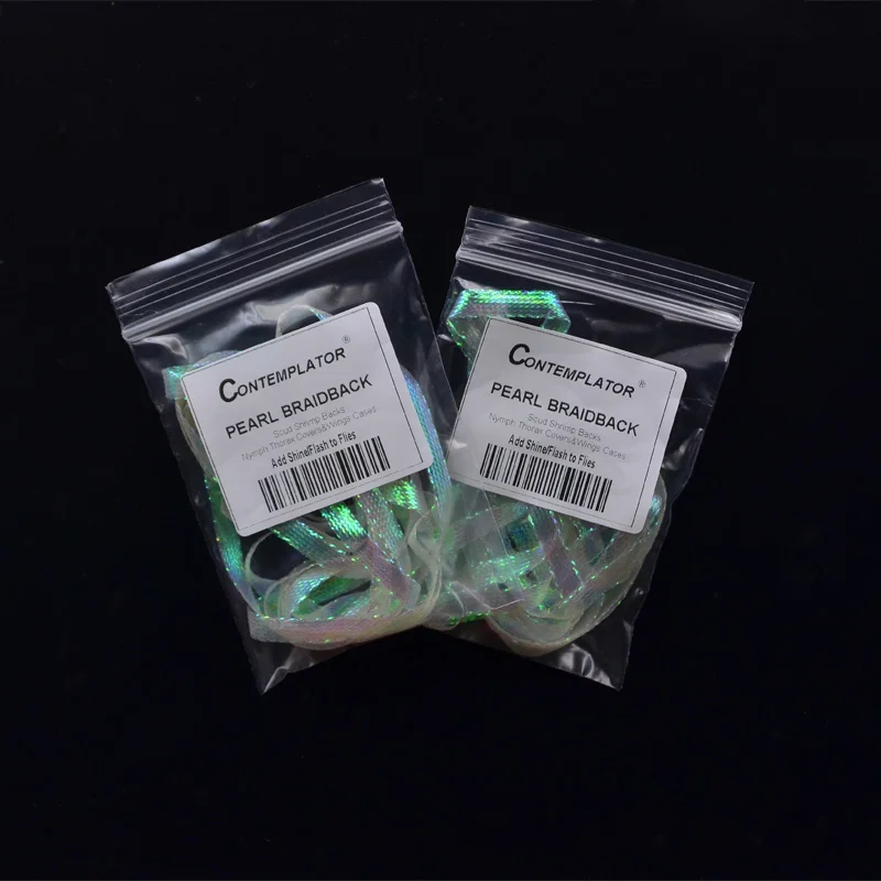 6meter Pearl Braidback Fly Tying Materials Making Shrimp Backs 5mm Pearlescent Braid For Nymph Midge Case Fishing Trout Grayling