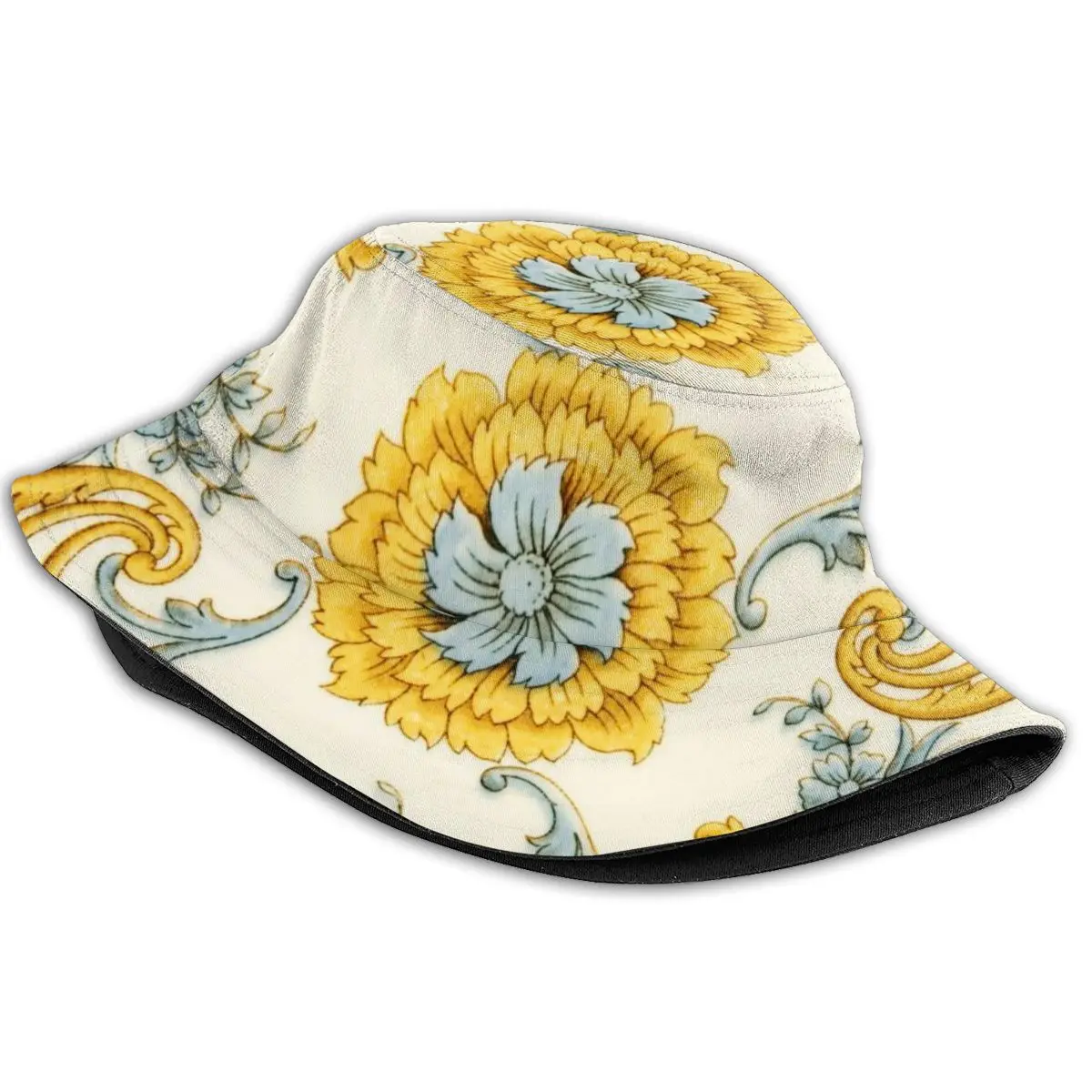 New Fisherman Hat Female European and American Floral Printed Sunbonnet Sun Protection Fashion Casual Ladies Cap Four Seasons