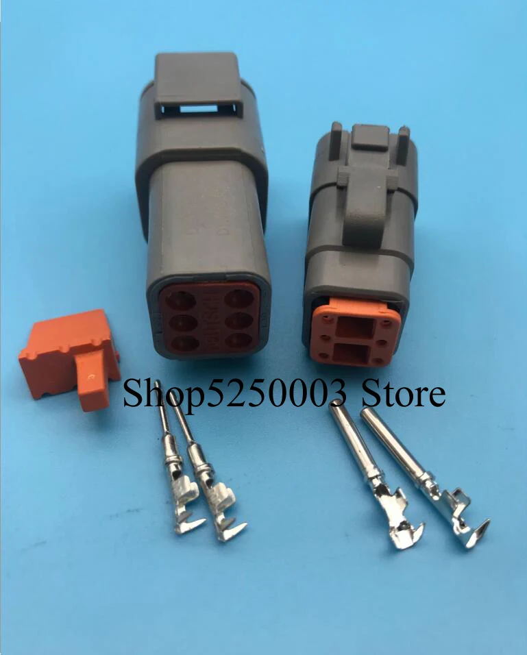 6 Pin Waterproof Automotive Connectors DTM Wire Connector With Pins DTM06-6S/ATM06-6S DTM04-6P /ATM04-6P