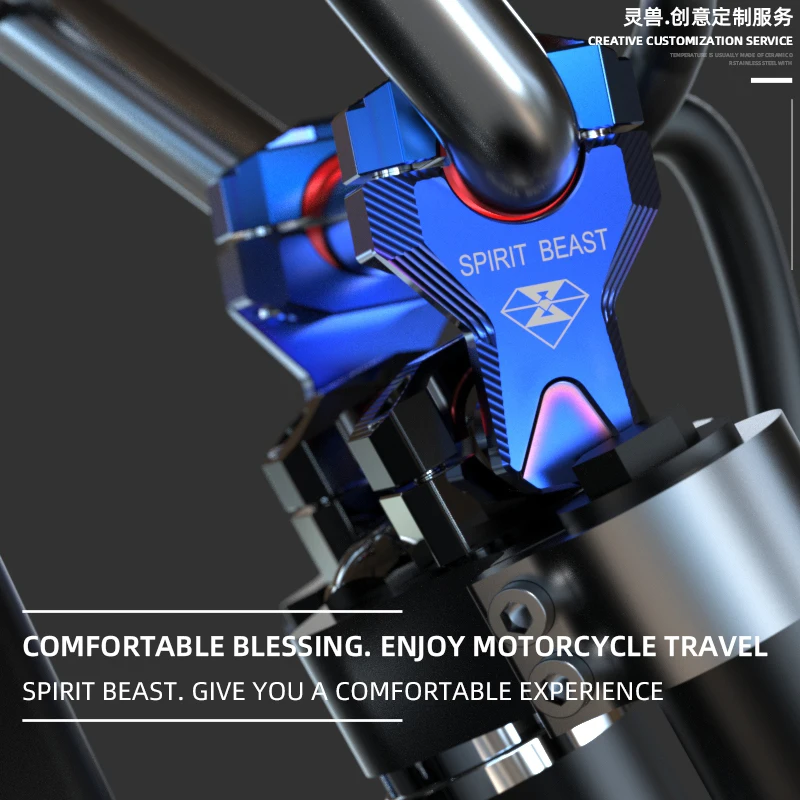 SPIRIT BEAST Motorcycle 22 28 MM Handlebar Riser Adapter  Height Handle Raise Handlebar Heightener For Suzuki Honda Yamaha BMW