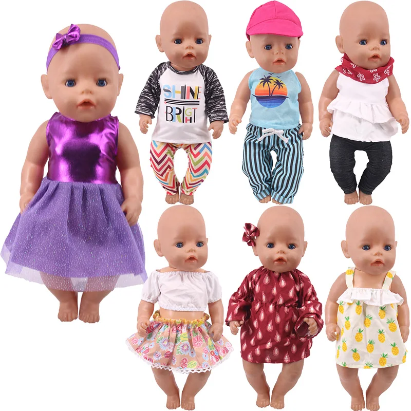 Latest Doll Clothes Fashion clothing For 18 Inch American Doll,43 cm Born Baby,Nenuco,Our Generation,bebe Reborn,Toys For Girls