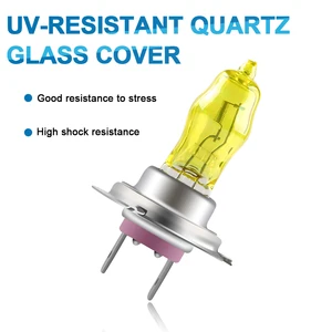 Helle leuchtende Glühbirne des Halogenauto -Leuchtturms, Nebelscheins, Gelb, 100W, H1, H3, H7, H4, H11, 9005, 9006, H8, 2 Pces 10 Hauptverkäufe gelbe Lampen H4 - №2