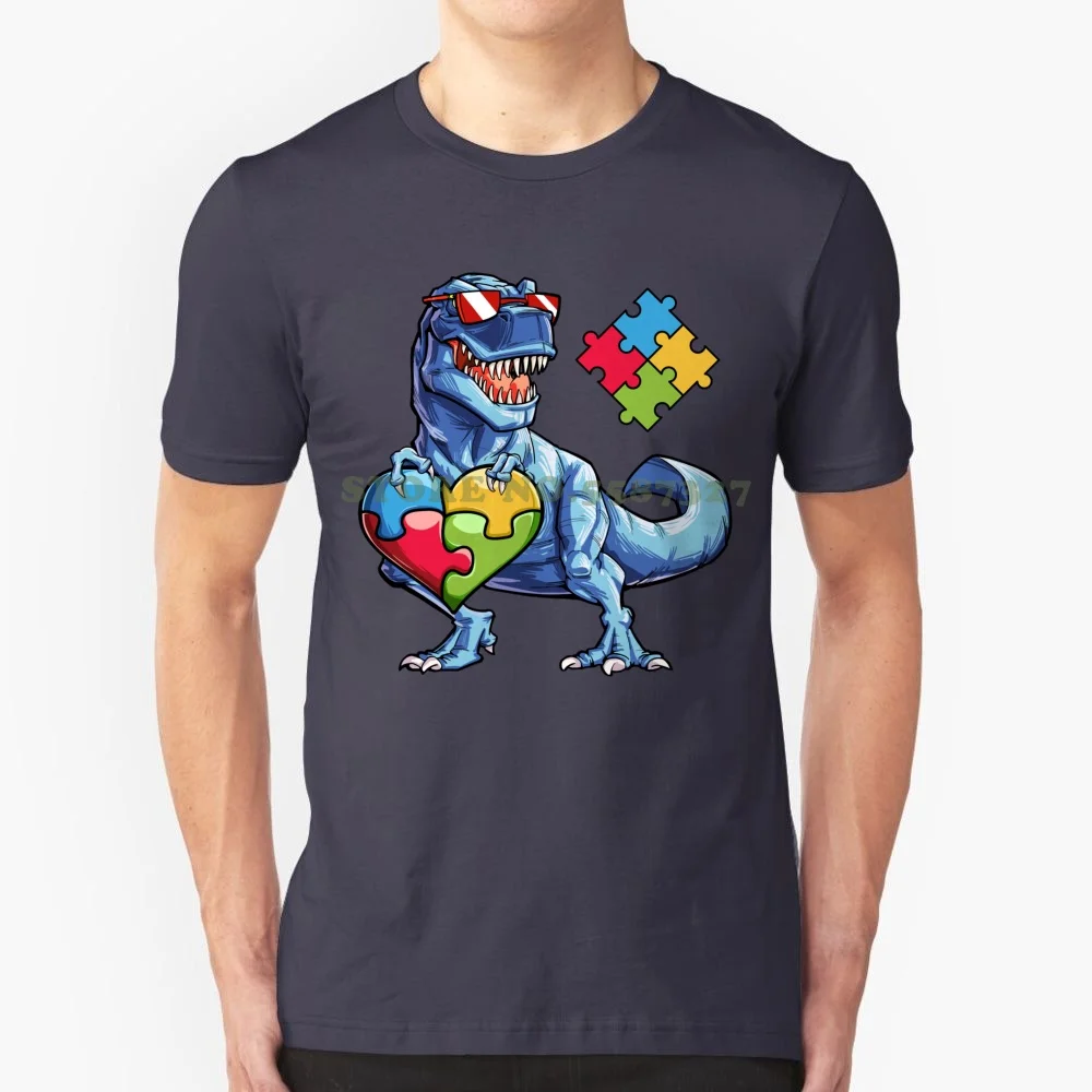 Dinosaur Puzzle Piece T Shirt Autism Awareness Boys Kids Me Graphic Custom Funny Hot Sale Tshirt Heart Perfect Outfit To Show