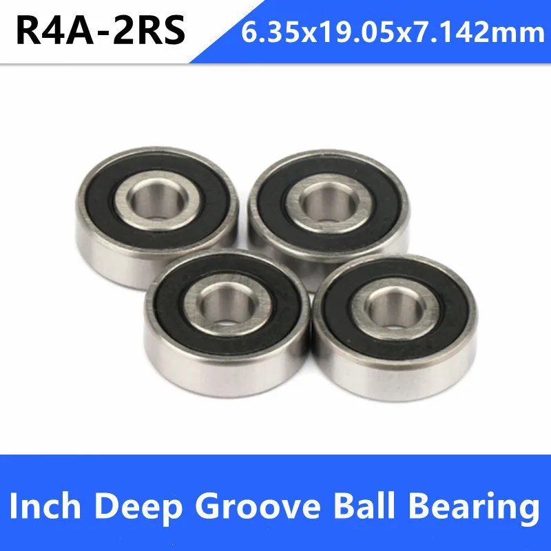 

50pcs R4A-2RS R4ARS R4A 2RS 1/4" x 3/4" x 9/32 inch shielded Deep Groove Ball bearing Miniature 6.35x19.05x7.142 mm