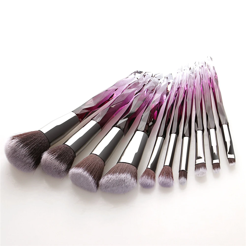 Crystal Diamond Makeup Brushes Set Foundation Highlighter Powder Blush Eyeshadow Brush Professional Make Up Brush Kit Tool