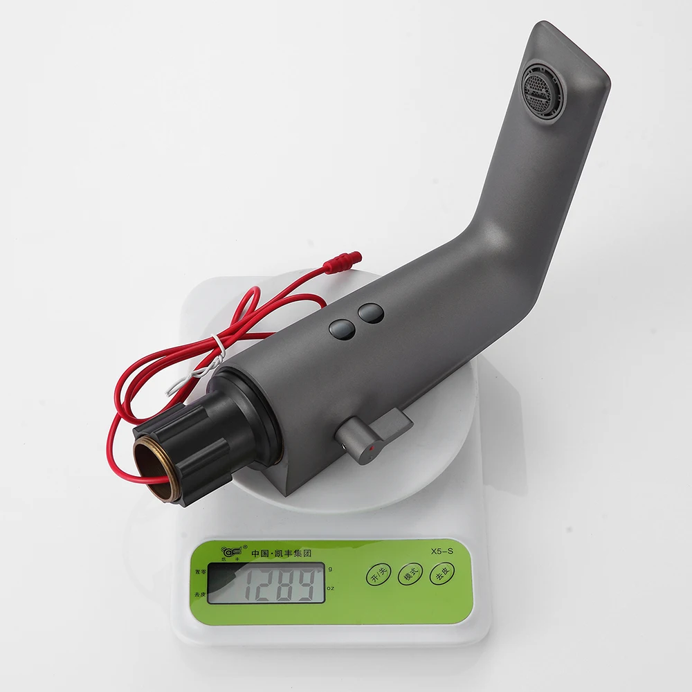 Imagem -03 - Torneira de Bacia Inteligente Automática Torneira de Corpo de Latão Completo Misturador de Água Torneira de Água Fria e Quente Potência da Bateria Voltagem ac 220 v