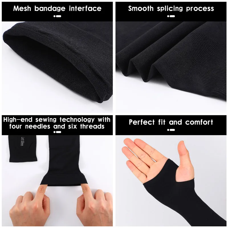 1 Pair Cycling Arm Warmers Sleeves Arm Warmer Sun UV Protection Long Fingerless Gloves Running Fishing Ridding Golf Arm Sleeves