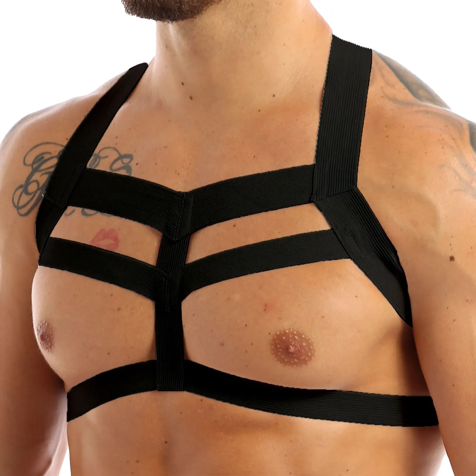 IIXPIN Mens Chest Harness Hot Elastic Wide Straps Shoulder Belt Men Exotic Harness Belt Male Sexy Tanks Underwear Men Lingerie