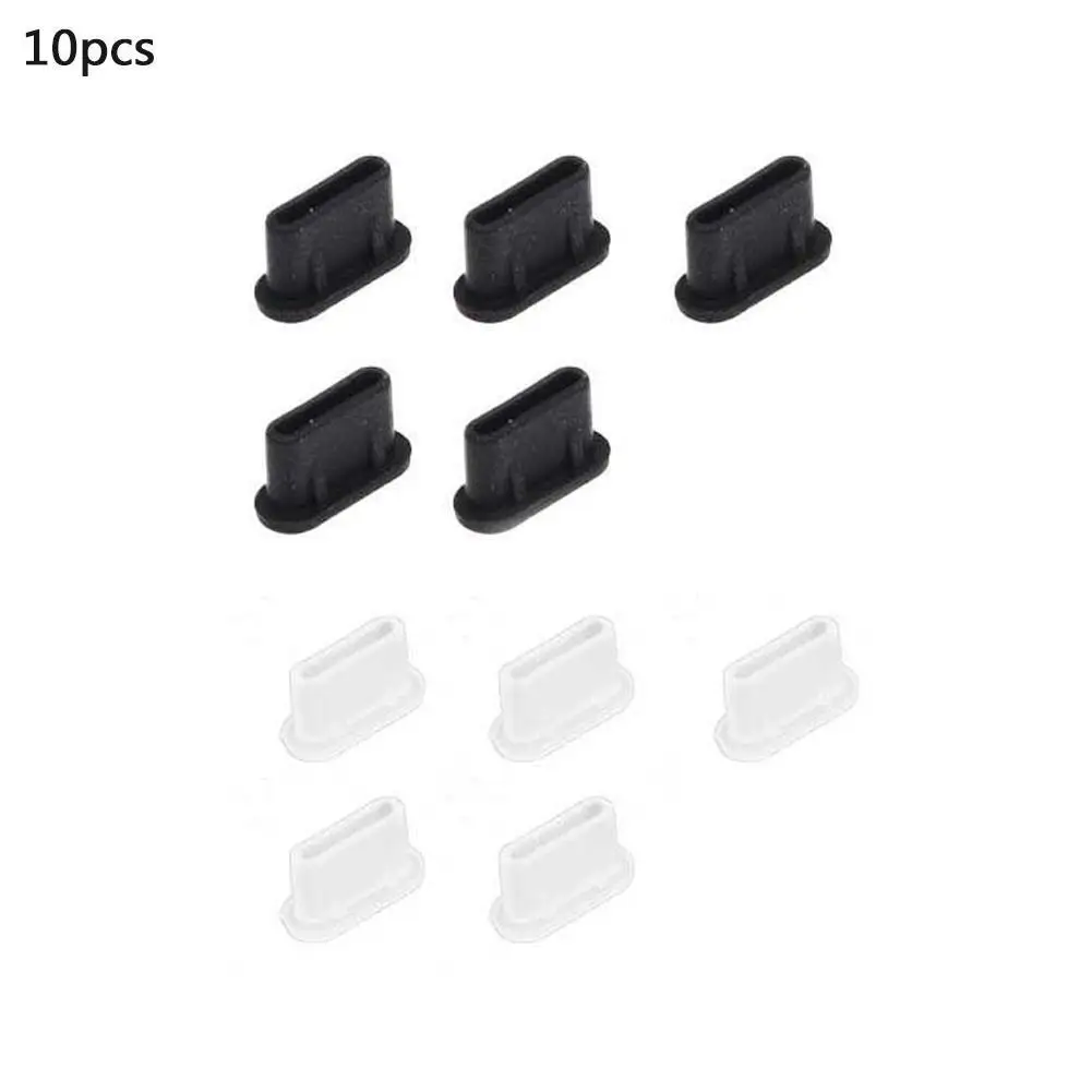 10Pcs Anti Dust Plugs USB Charging Holes Silicone Type C Port Protector Dustproof Stoppers For Samsung Letv 