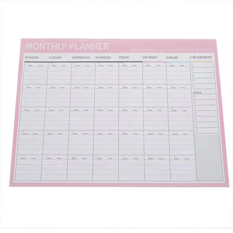 Bloc de notas de papelería coreana, planificador semanal de mes, Mini cuaderno para estudiante compañero de clase, pegatinas de regalo, plan de