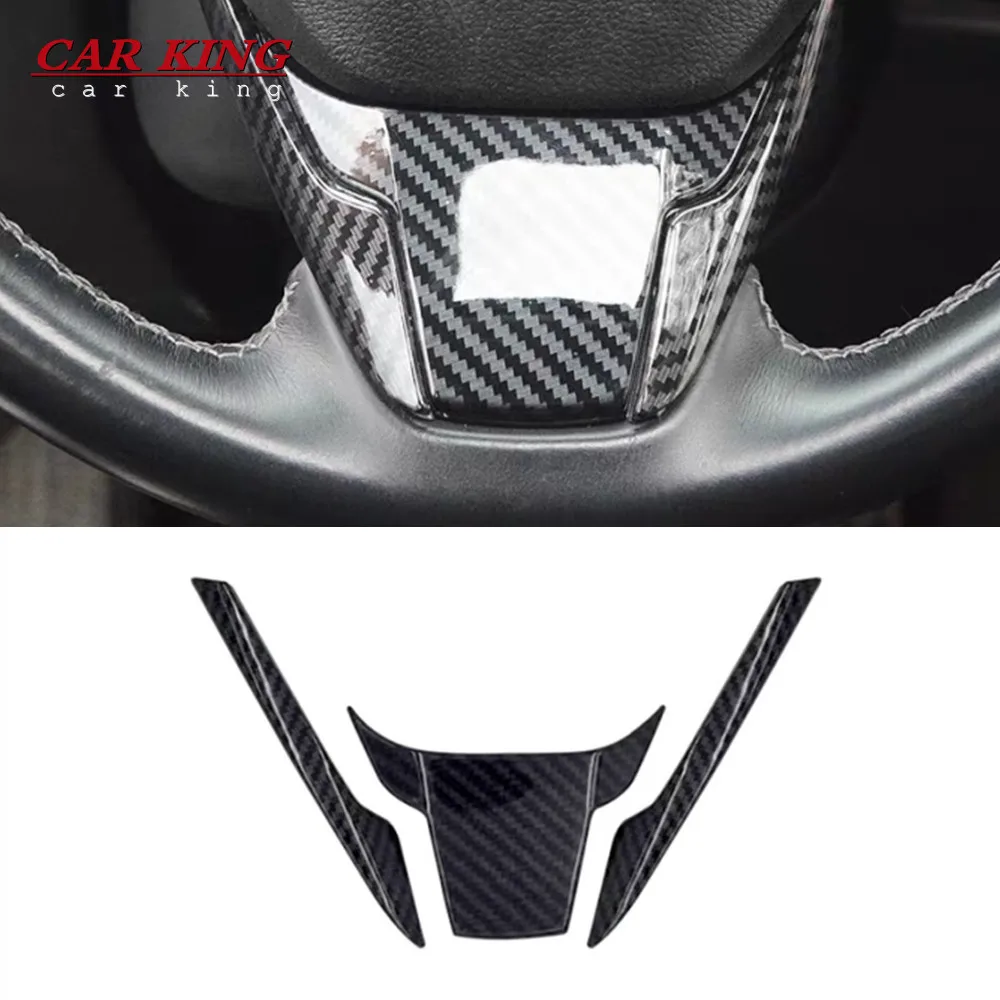 

Under The Steering Wheel Cover Trim Stick Carbon Fiber Sticker Fit for Honda Civic 10th Gen Decoration Car Interior Accessories