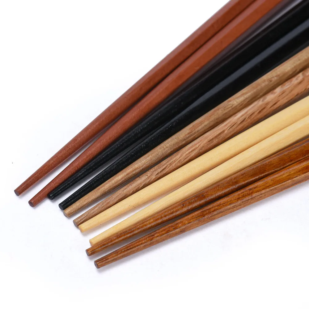 5 Pair Janpanese Korean Food Wooden Chopsticks Reusable Natural Beech Chopsticks Chinese Set Palillos Japanese Gift Pack