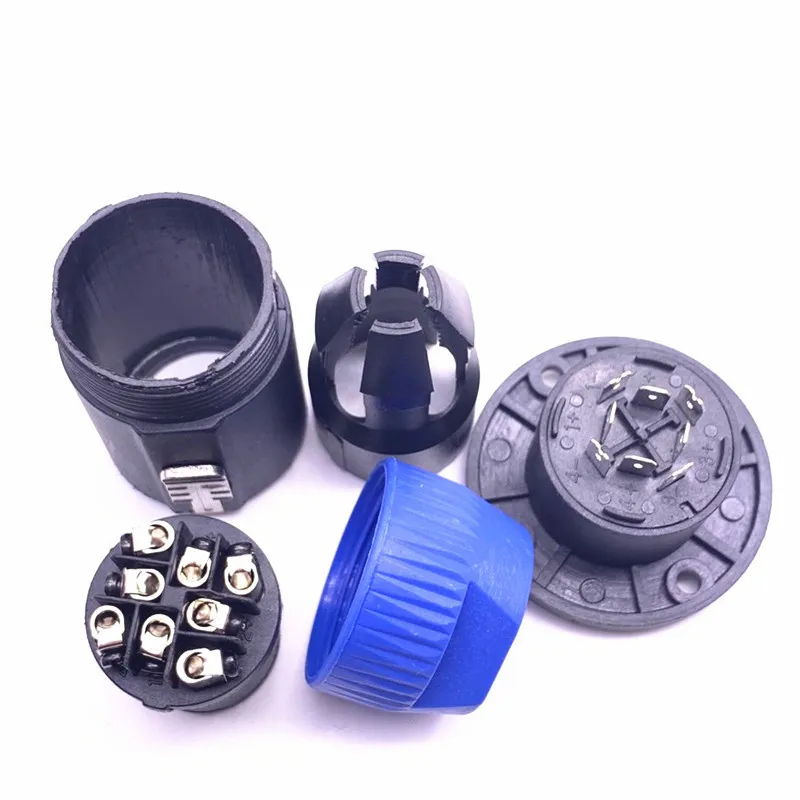 1 pçs alto-falante áudio 8pin powercon plug speakon conectores de cabo 8 pólo plugue fêmea tomada de áudio alto-falante conector atacado