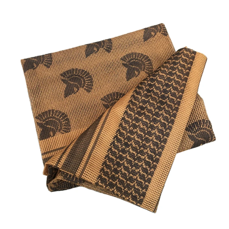110X110cm Tactical Hiking Scarves Outdoor Army Arab Scarf Military Shemagh Hunting Sniper Face Veil Skull Pattern 2019 New