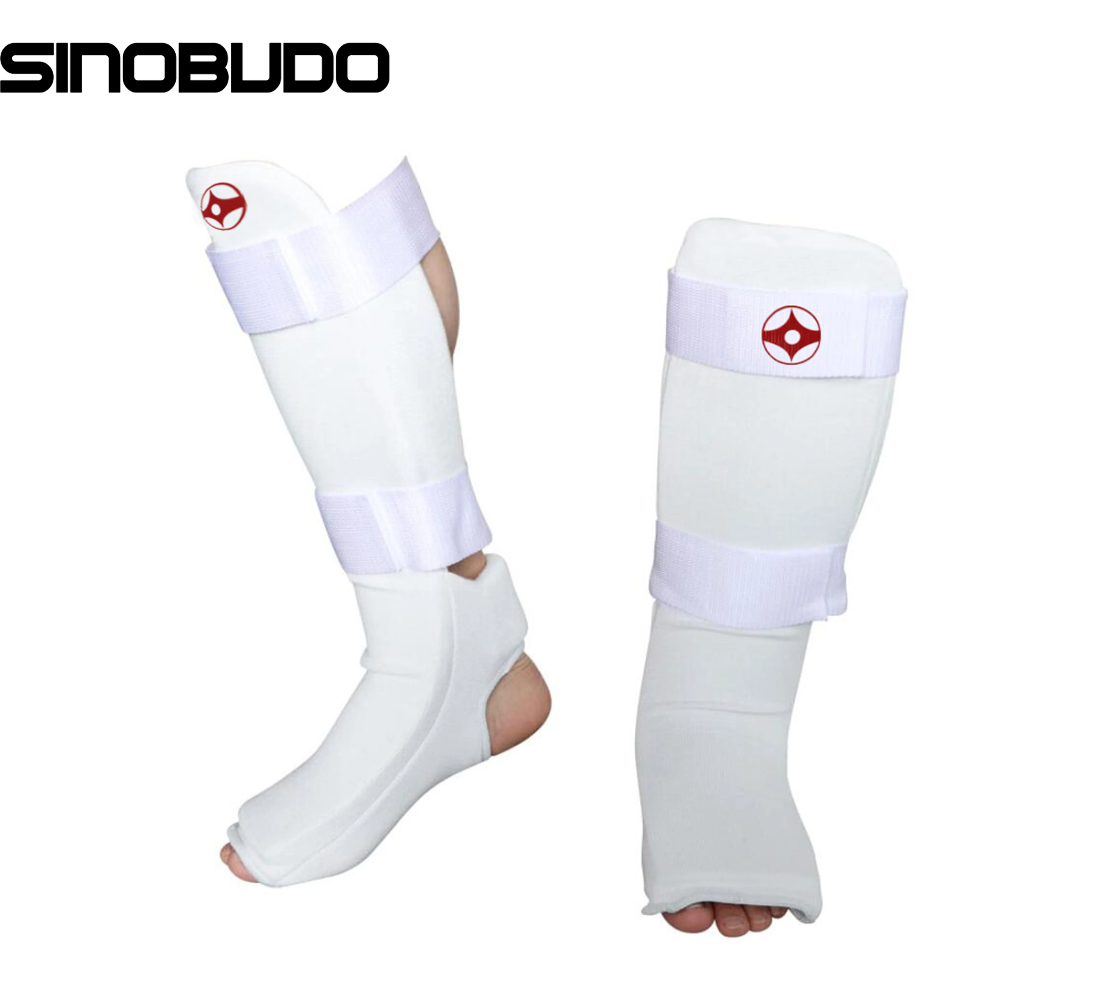 高品質のkyokshinkaiバックルすねステップフットガードコットンキックボクシングトレーニングkyokushin Foot Protection