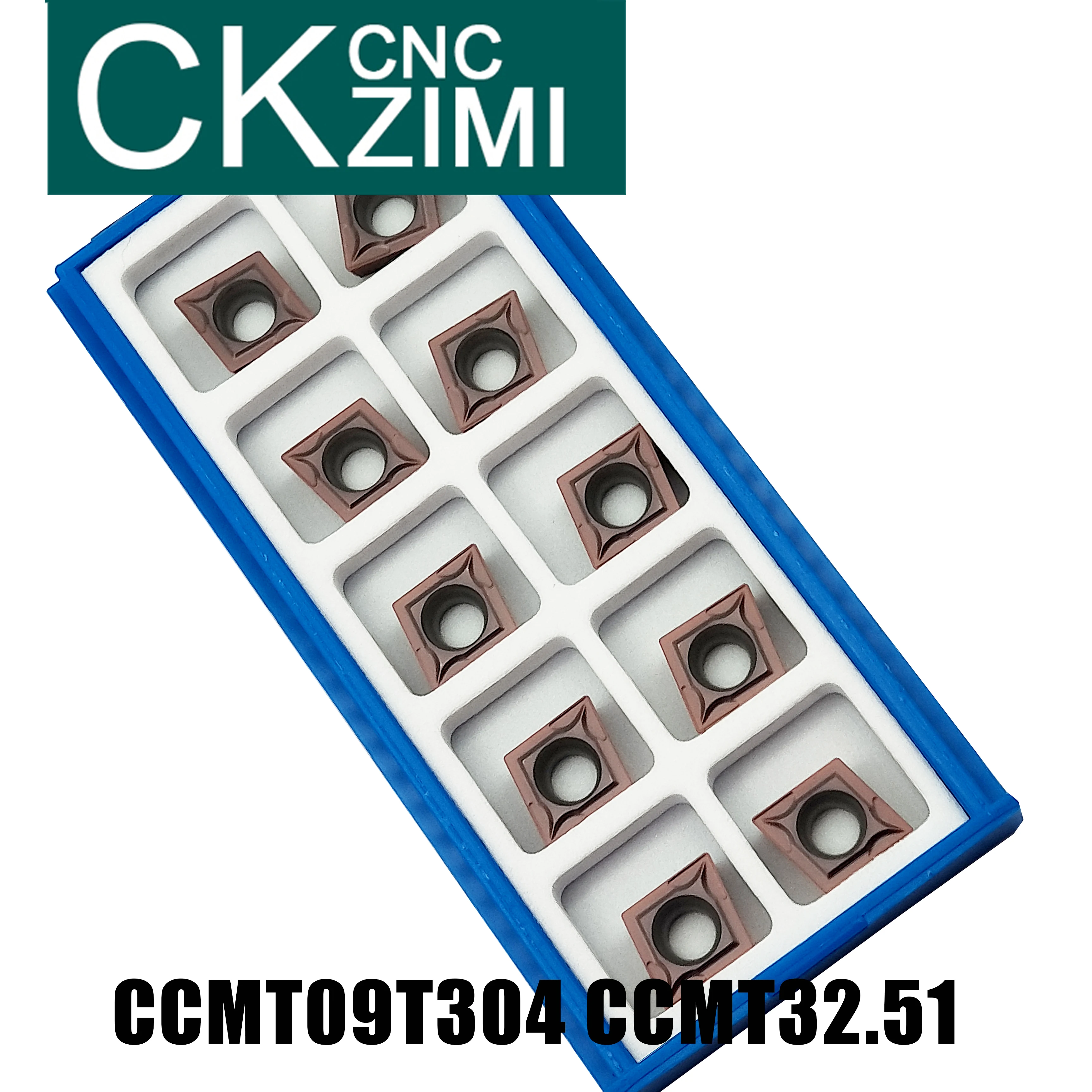 10 Chiếc CCMT09T304 CCMT32.51carbide Chèn Nội Bộ Dụng Cụ Xoay Mặt Cấp Cối Xay Tiện Dụng Cụ CCMT Dao Phay CNC Công Cụ