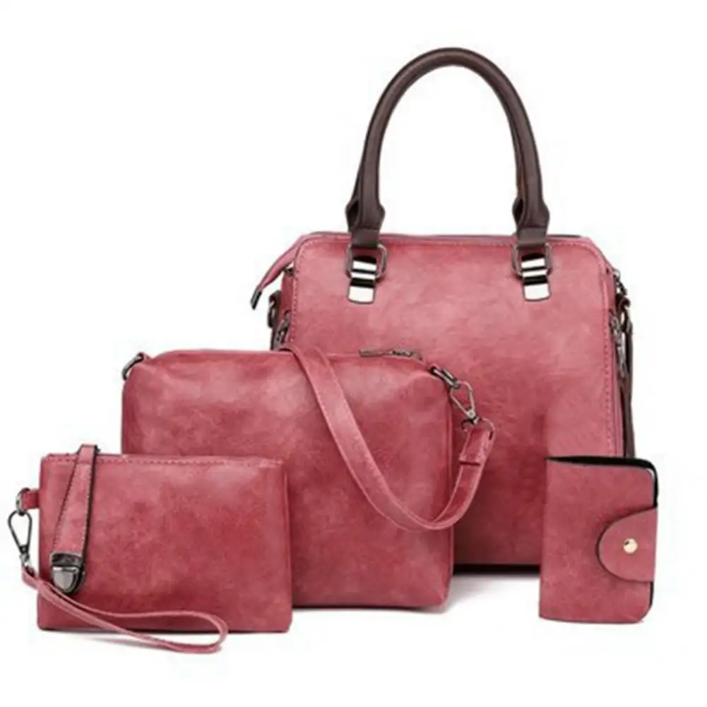 4Pcs/Set Women Shoulder Bag All-match Sling Bag Set Multi-pockets Women Shoulder Bag