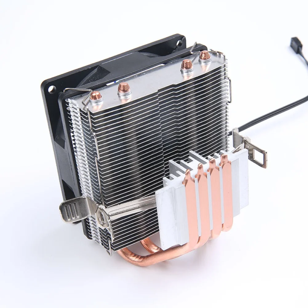 Alluminio 12V Silenzioso Raffreddato Ventola Del Computer di Raffreddamento della CPU Rame del Dissipatore di Calore Ventola Di Raffreddamento Del Radiatore Per LGA 1366 Blu