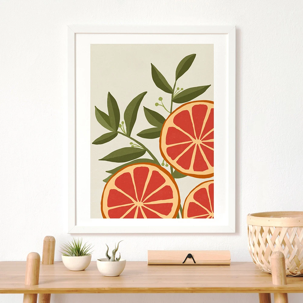 Fruit Kitchen Prints Modern Poster Avocado Canvas Print Pear Lemon Orange Wall Art Decoration Wall Pictures For Dining Room