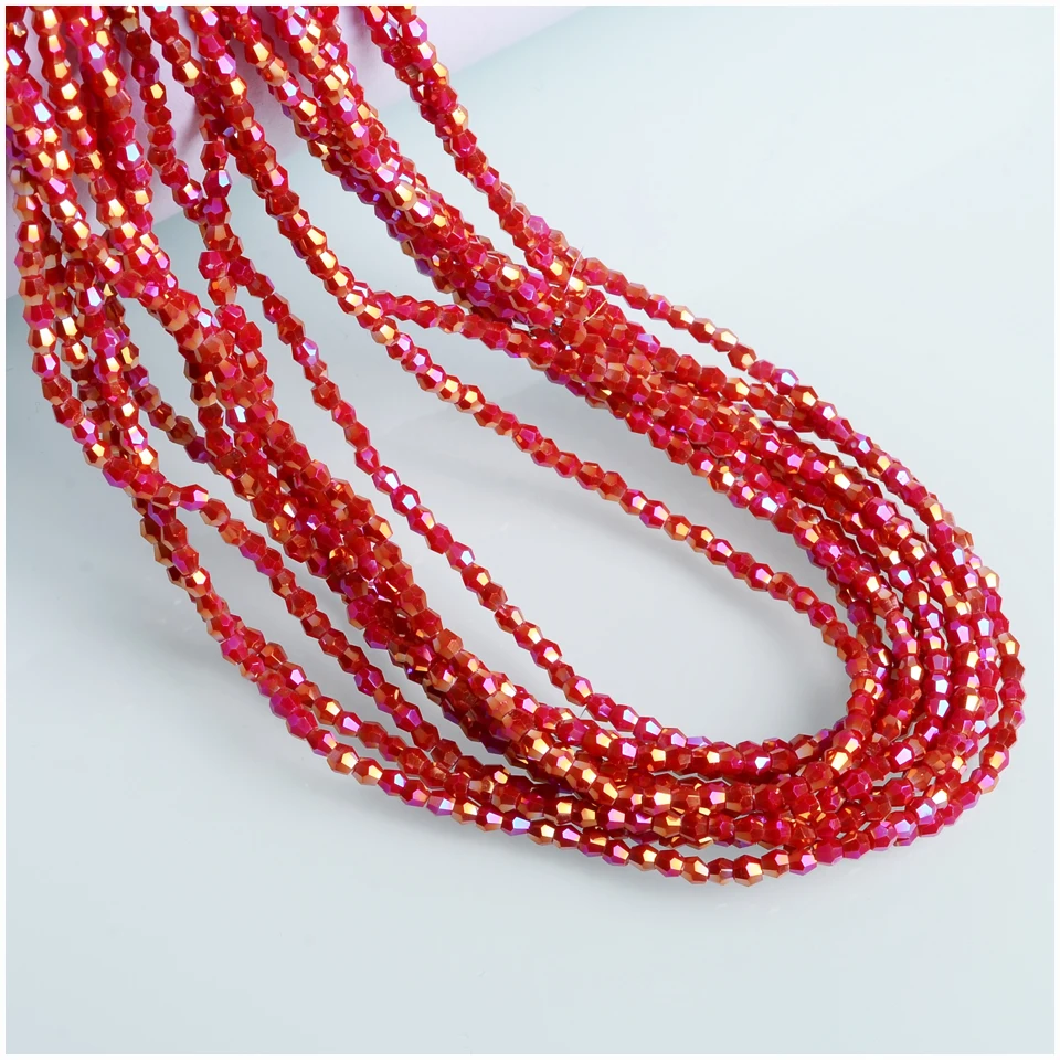 Hot sale 2mm AB Color Bicone Beads Jewelry Accossaries small Glass Bead