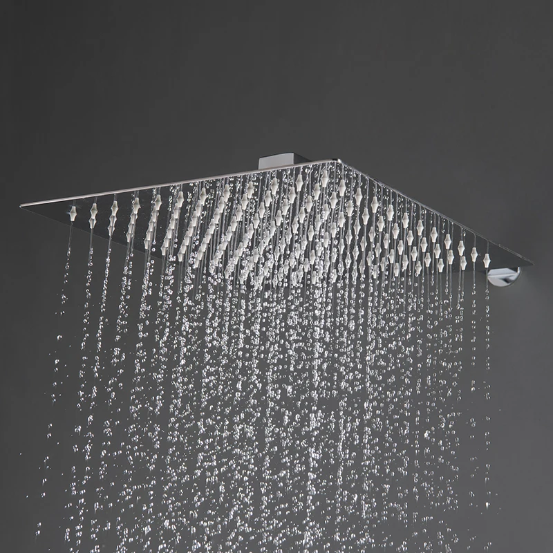 

High quality 304 stainless steel material bathroom shower air pressure boost 2mm thin rain shower head 8 10 12 inch