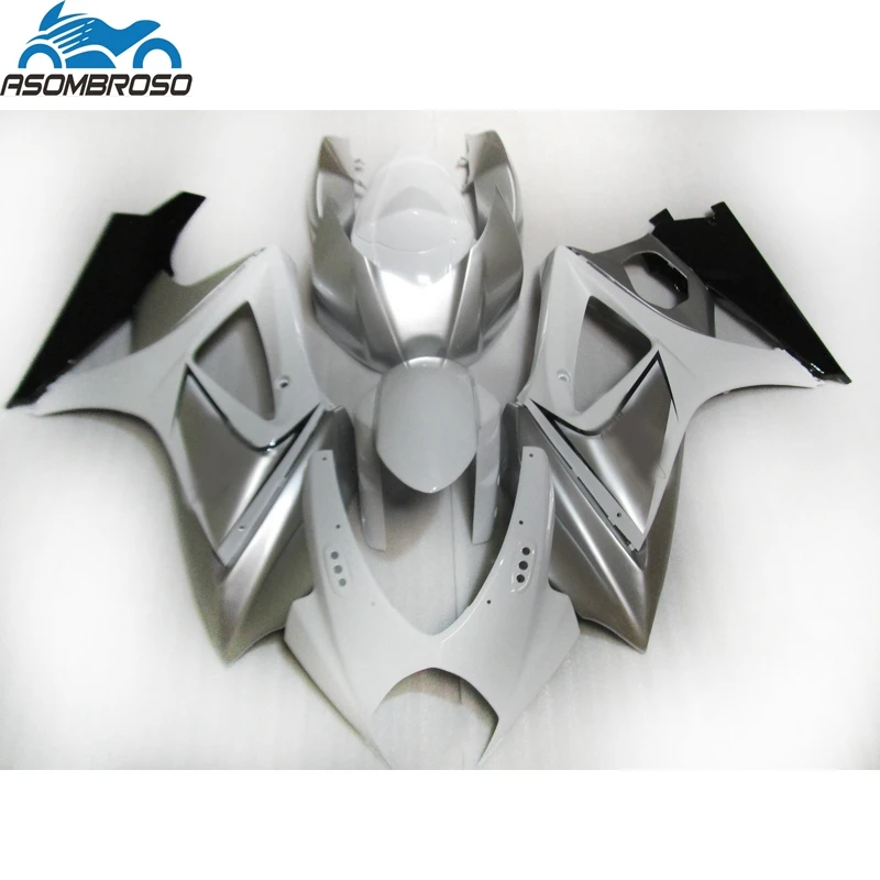 

Hot sale Fairing kit for SUZUKI K7 GSXR 1000 2007 2008 black silver plastic racing gsxr1000 fairings CM43