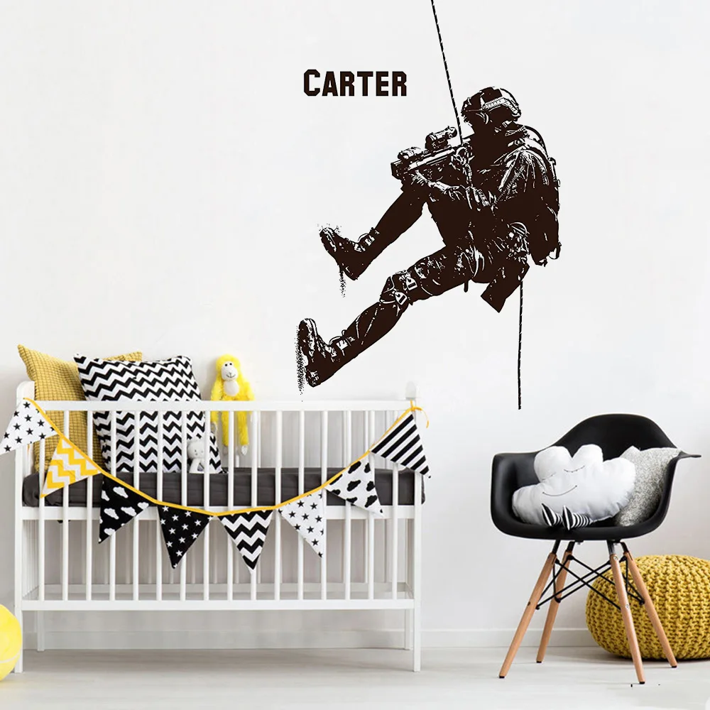 Soldier Wall Decal Soldier Wall Decor Soldier Wall Sticker military wall decals for boys room military wall art stickers decals