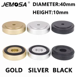 4PCS 40*10mm Aluminum Amplifier Feet Shock Absorber Amplifier Rubber Feet HIFI Turntable Feet Audio Speaker Isolation Feet Pad